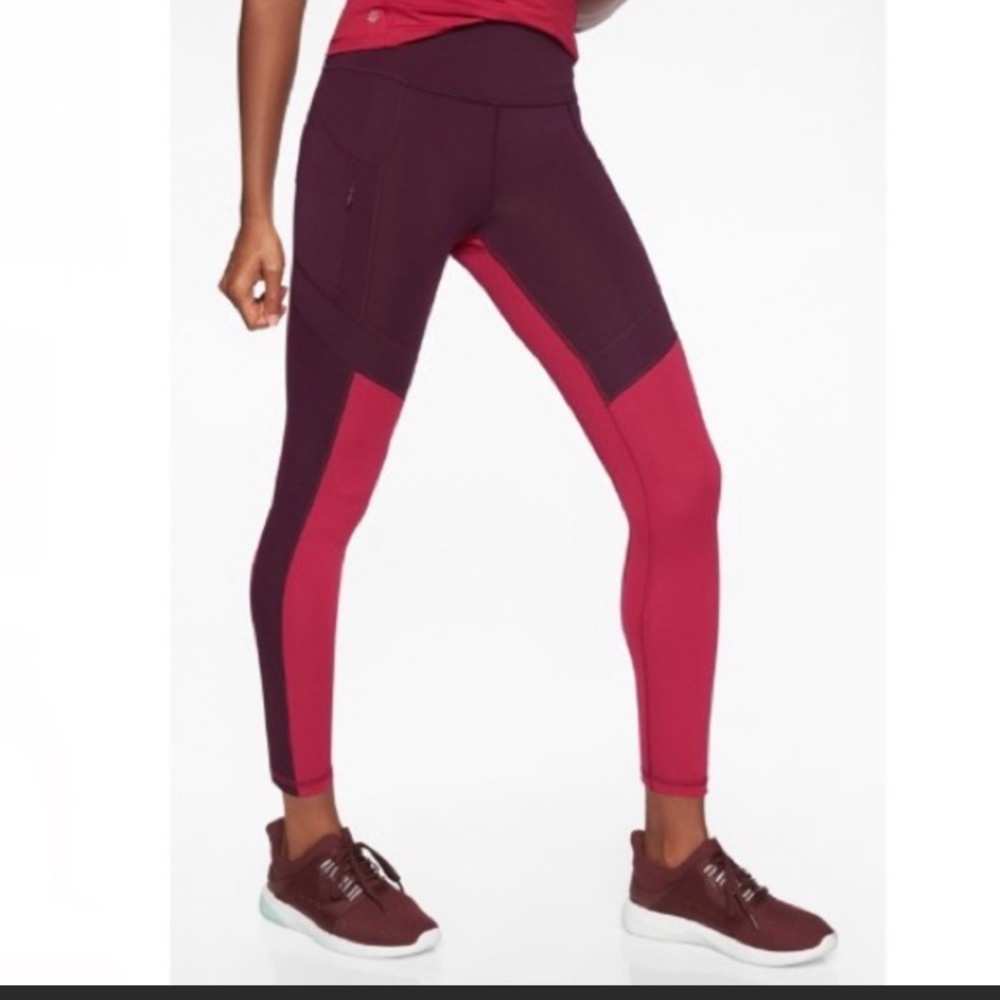 💙 Athleta Leggings Color block leggings